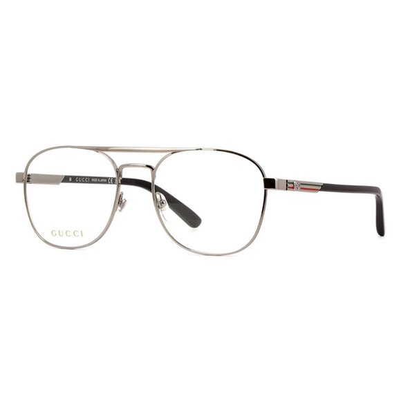 NEW GUCCI AVIATOR EYEGLASSES GUCCI GG1290O 001 GREY CLEAR EYEWEAR - Picture 1 of 3